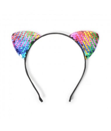 Cat ears sequin rainbow on headband BUY